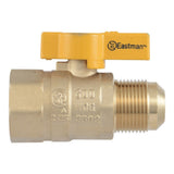 Eastman 60005B 5/8 in OD Flare x 3/4 in FIP Straight Brass Gas Ball Valve - 2