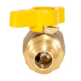 Eastman 60005 5/8 in. OD Flare x 3/4 in. FIP Straight Brass Gas Valve - 3