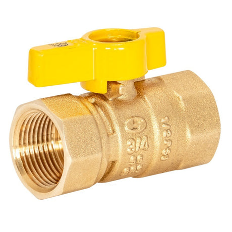 Eastman 60011 3/4 in. FIP x 3/4 in. FIP Straight Brass Gas Valve with Lever Handle