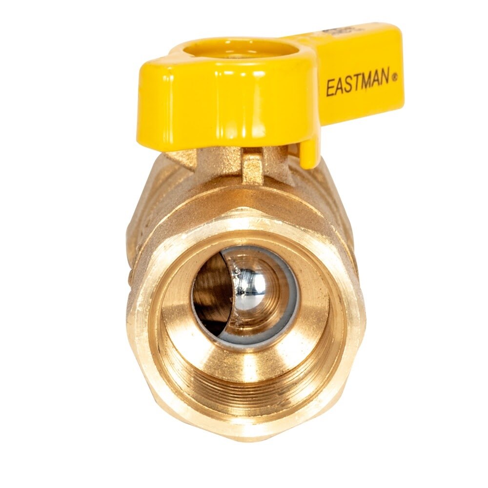 Eastman 60011 3/4 in. FIP x 3/4 in. FIP Straight Brass Gas Valve with Lever Handle - 3