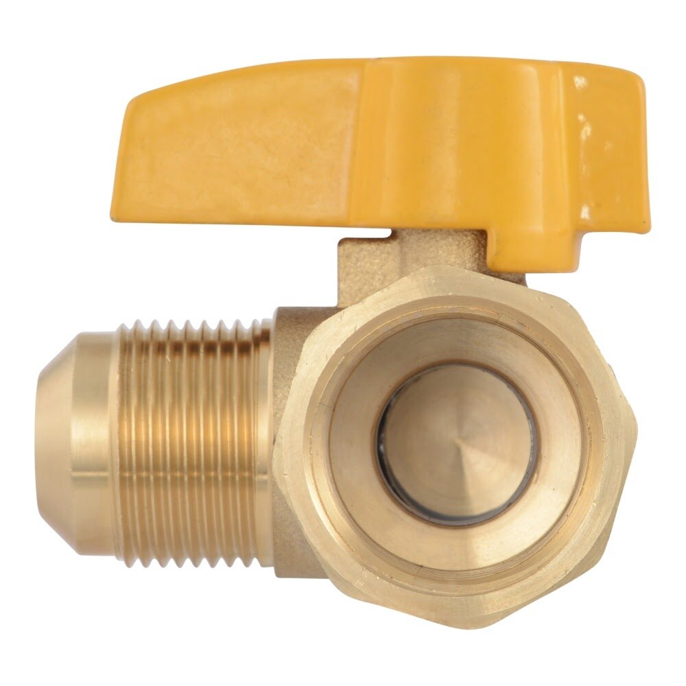 Eastman 60029B 5/8 in. OD Flare x 3/4 in. FIP Angle Brass Gas Ball Valve - 2