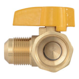 Eastman 60029B 5/8 in. OD Flare x 3/4 in. FIP Angle Brass Gas Ball Valve - 2