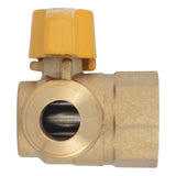 Eastman 60029B 5/8 in. OD Flare x 3/4 in. FIP Angle Brass Gas Ball Valve - 3