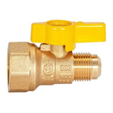 Eastman 60030 1/2 in OD Flare x 3/4 in FIP Straight Brass Gas Valve - 2