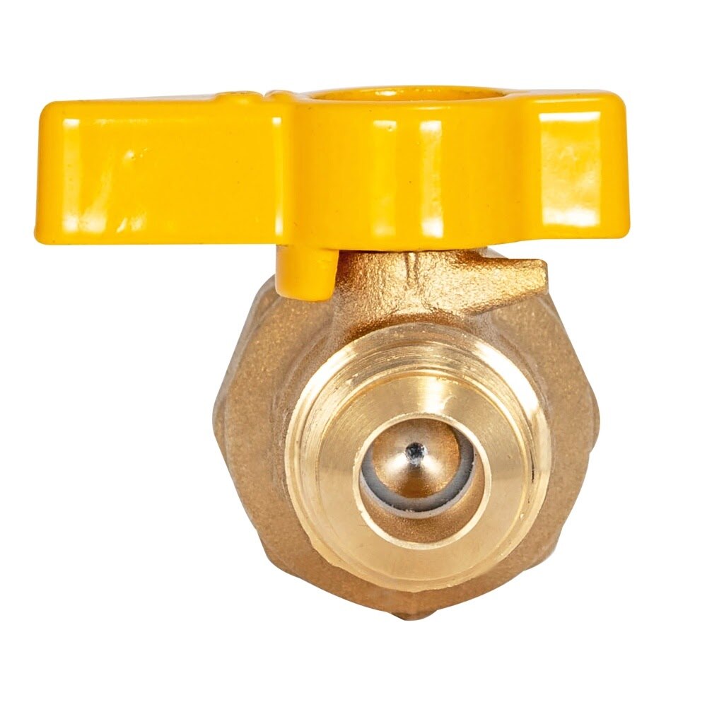 Eastman 60030 1/2 in OD Flare x 3/4 in FIP Straight Brass Gas Valve - 3