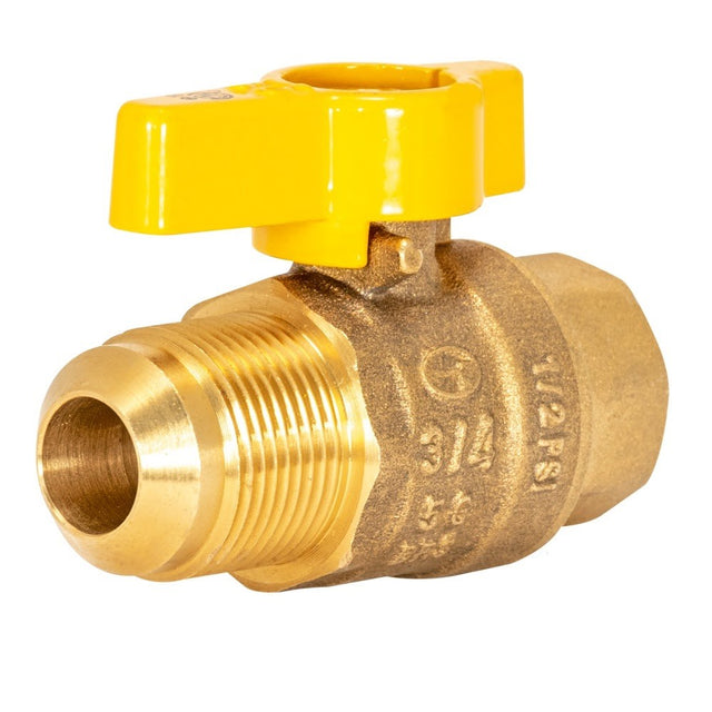 Eastman 60031 5/8 in. OD Flare 15/16-16 x 1/2 in. FIP Straight Brass Gas Valve