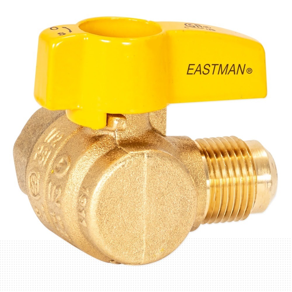Eastman 60034 1/2 in. OD Flare x 1/2 in. FIP Brass Angle Gas Ball Valve