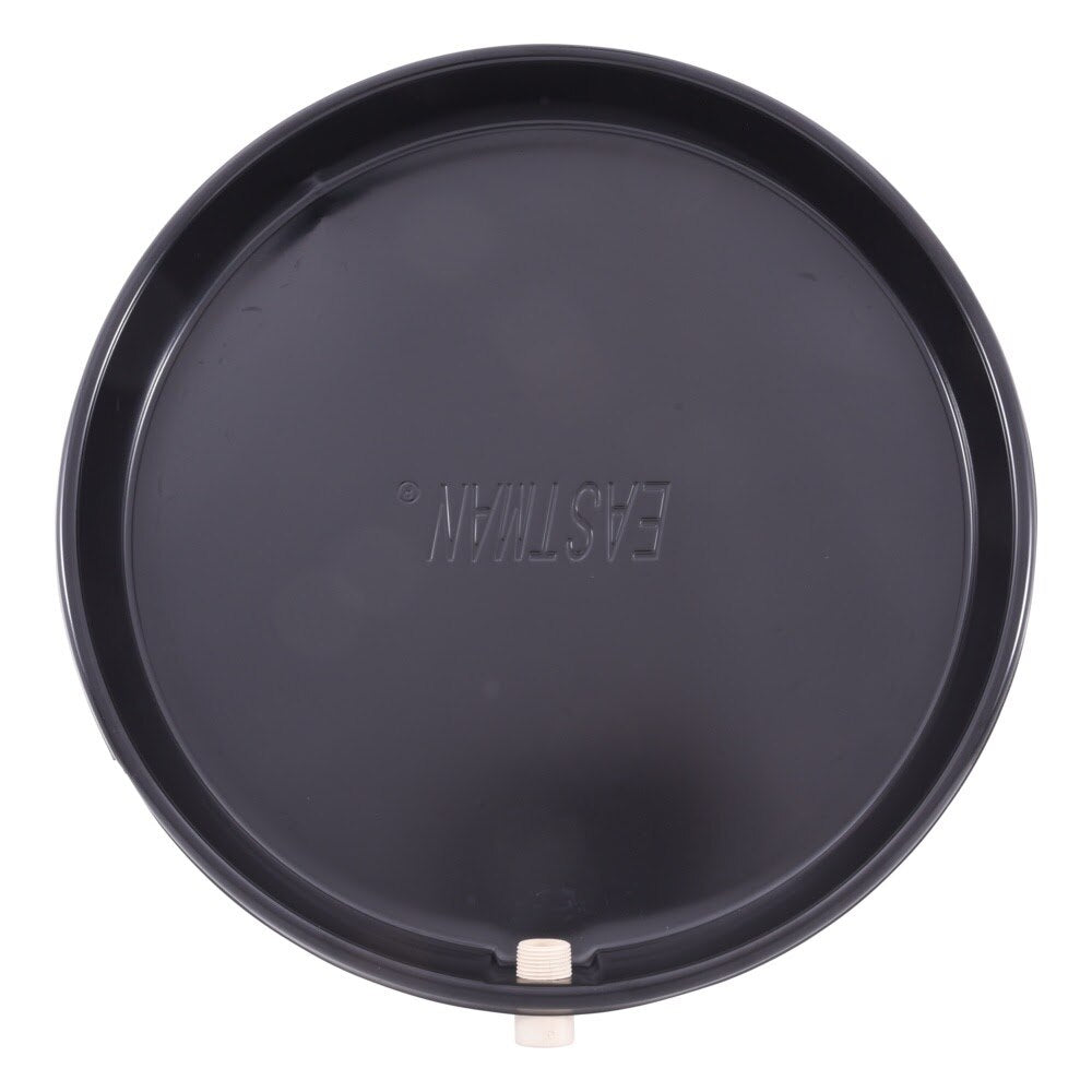 Eastman 60076CPN 20 in. ID Black Plastic Water Heater Drain Pan with 1 in. CPVC Fitting - 2