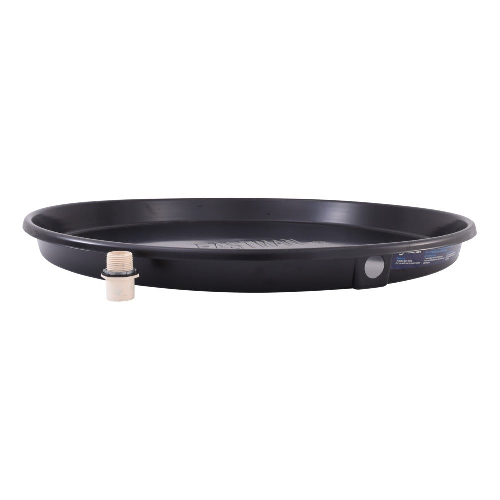 Eastman 60077CPN 30 in ID Black Plastic Water Heater Drain Pan with CPVC Fitting - 3