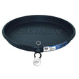 Eastman 60077 30 in. ID Black Plastic Water Heater Drain Pan with 1 in. PVC Fitting