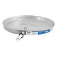 Eastman 60079 24 in ID x 26 in OD Aluminum Water Heater Drain Pan with CPVC Fittings