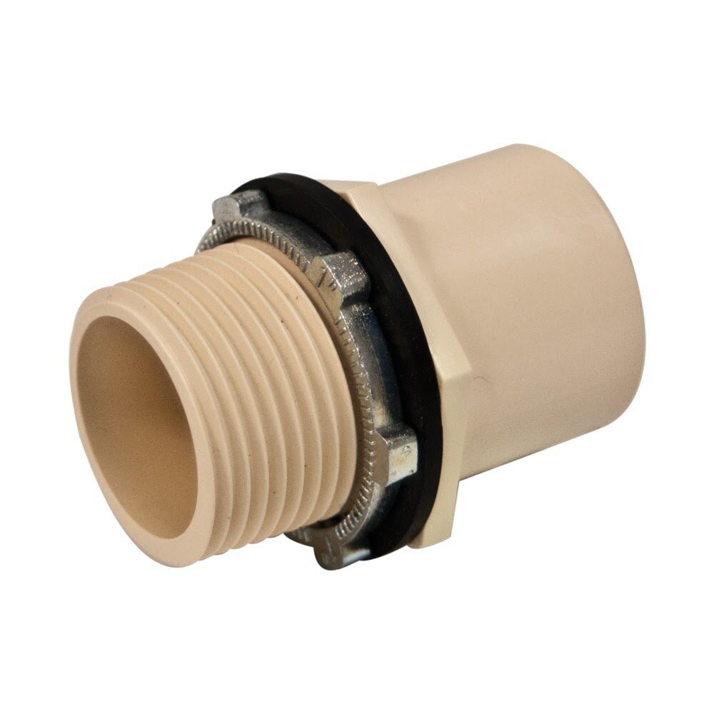 Eastman 60086CPN 22 in. x 24 in. OD Aluminum Water Heater Drain Pan with CPVC Fitting