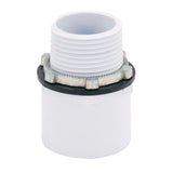 Eastman 60089 26 in. ID x 28 in. OD Aluminum Water Heater Drain Pan with Fittings - 2