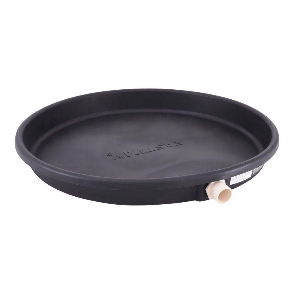 Eastman 60091CPN 22 in ID Black Plastic Water Heater Pan with CPVC Fittings