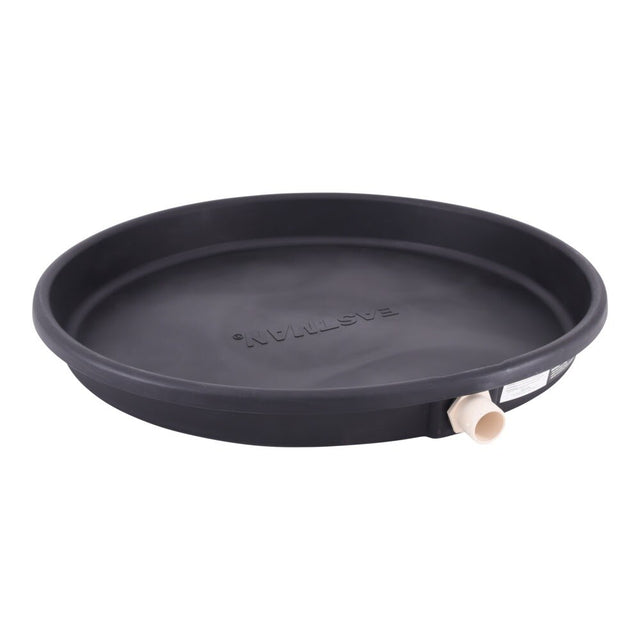 Eastman 60091CPN 22 in ID Black Plastic Water Heater Pan with CPVC Fittings
