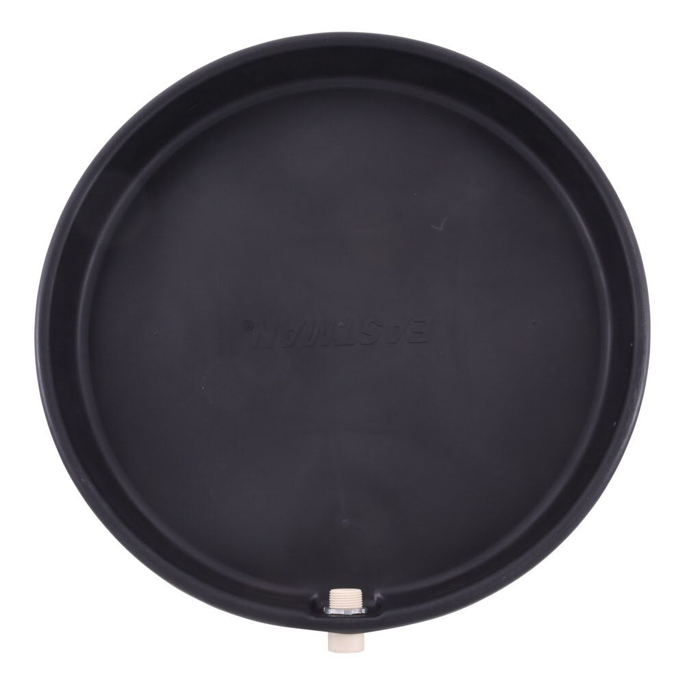 Eastman 60091CPN 22 in ID Black Plastic Water Heater Pan with CPVC Fittings - 2
