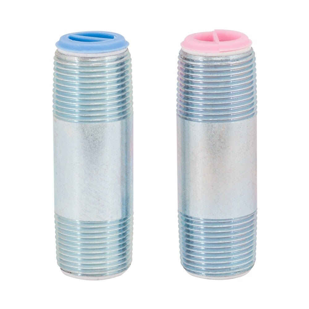Eastman 60098 3/4 in. MIP x 3 in. Hot and Cold Heat Trap Nipples for Water Heaters (Pair) - 3