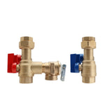 Eastman 60204 3/4 in. FIP Tankless Water Heater Service Valve Kit with Pressure Relief Valve - 2