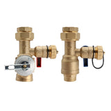 Eastman 60205 3/4 in Sweat Tankless Water Heater Service Valve Kit with Hot and Cold Valves