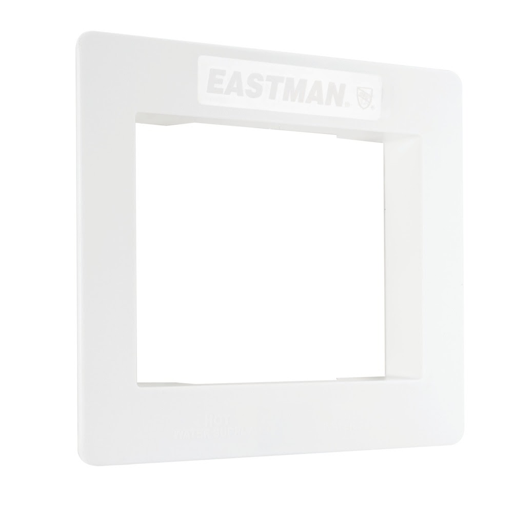 Eastman 60222 White Plastic Trim Plate for Square Icemaker Outlet Box 7-1/2 in x 5-5/8 in