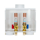 Eastman 60227 1/2 in. CPVC Dual Drain Washing Machine Outlet Box with Hammer Arrestors - 3