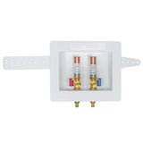 Eastman 60230 1/2 in Crimp PEX Dual Drain Washing Machine Outlet Box with Hammer Arrestors - 2