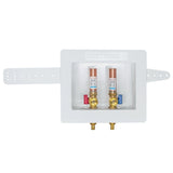 Eastman 60230 1/2 in Crimp PEX Dual Drain Washing Machine Outlet Box with Hammer Arrestors - 2