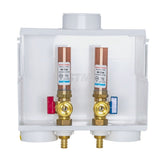 Eastman 60230 1/2 in Crimp PEX Dual Drain Washing Machine Outlet Box with Hammer Arrestors - 3