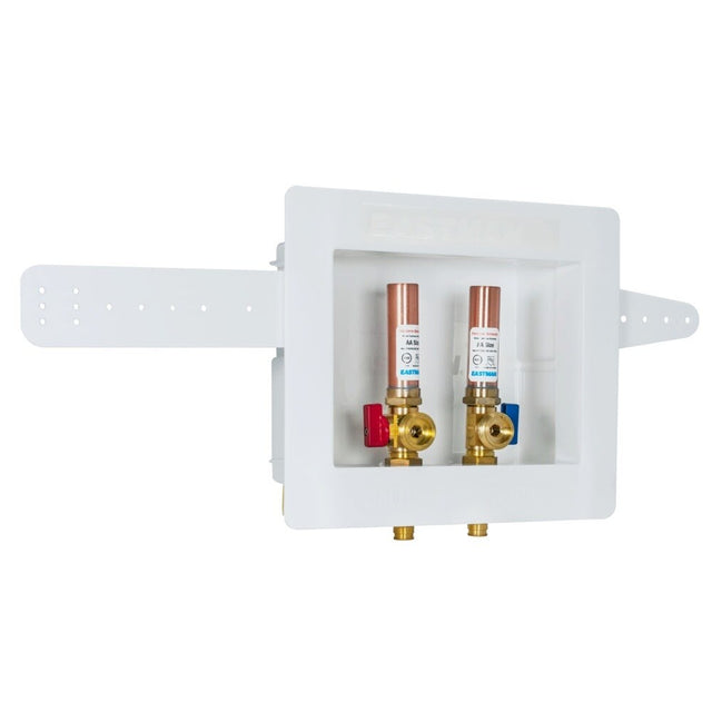 Eastman 60231 1/2 in. Expansion PEX F1960 Dual Drain Washing Machine Outlet Box with Hammer Arrestors