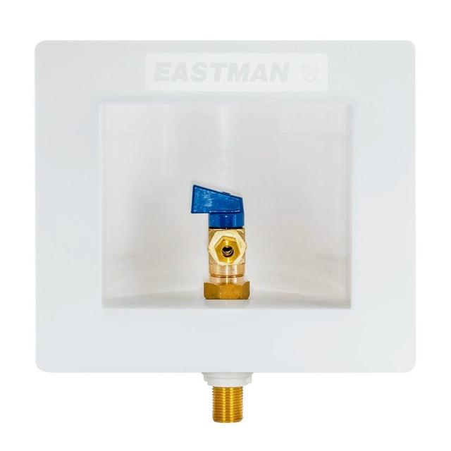 Eastman 60232 1/2 in. Sweat Ice Maker Outlet Box with Quarter Turn Ball Valve