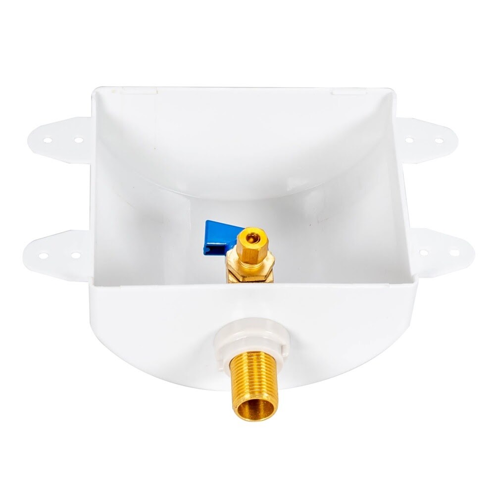 Eastman 60232 1/2 in. Sweat Ice Maker Outlet Box with Quarter Turn Ball Valve - 3