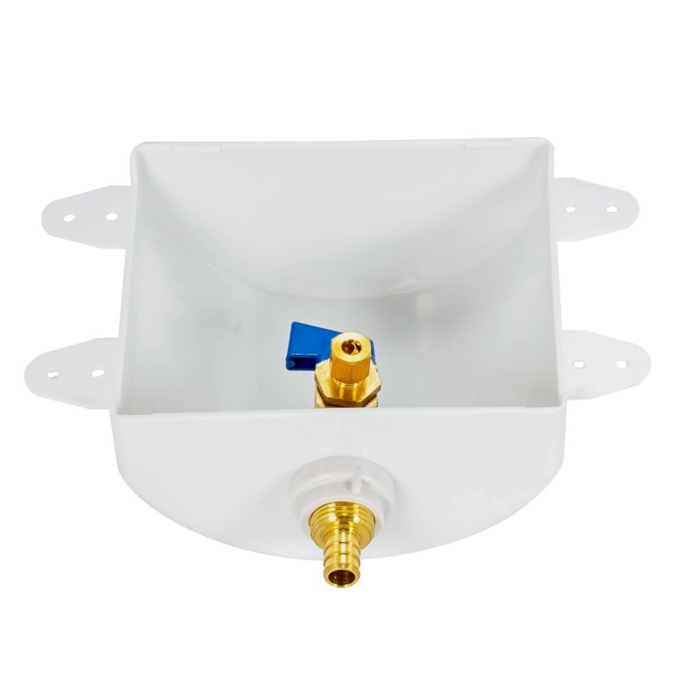 Eastman 60233 1/2 in Crimp PEX Ice Maker Outlet Box with 1/4 Turn Ball Valve - 3