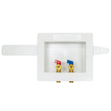 Eastman 60243 1/2 in. Sweat Dual-Drain Washing Machine Outlet Box with Ball Valves - 2