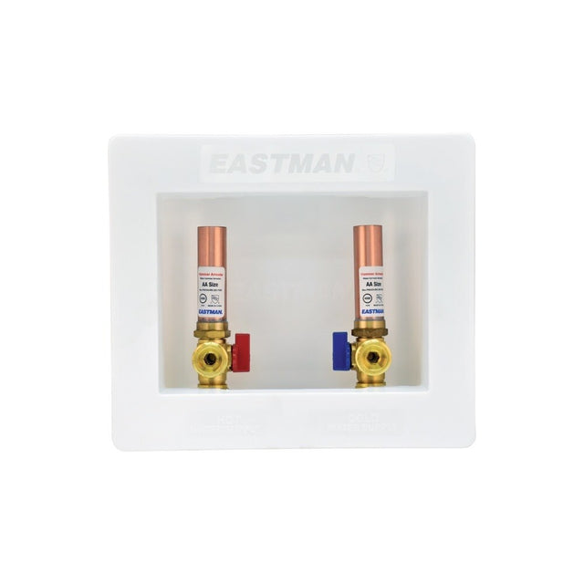 Eastman 60246 1/2 in. CPVC Center Drain Washing Machine Outlet Box with Hammer Arrestors