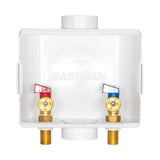 Eastman 60248 1/2 in Sweat Center Drain Washing Machine Outlet Box with Ball Valves - 3