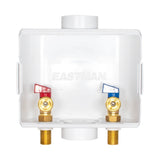 Eastman 60248 1/2 in Sweat Center Drain Washing Machine Outlet Box with Ball Valves - 3