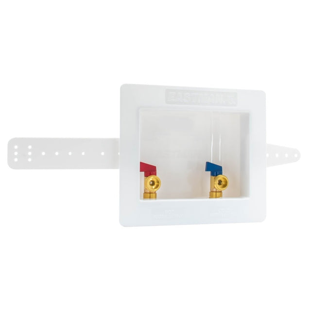 Eastman 60249 1/2 in. CPVC Center Drain Washing Machine Outlet Box with Ball Valves