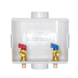Eastman 60249 1/2 in. CPVC Center Drain Washing Machine Outlet Box with Ball Valves - 3