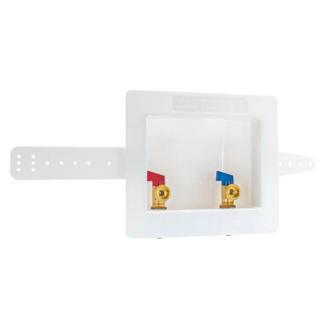 Eastman 60250 1/2 in. Crimp PEX Center Drain Washing Machine Outlet Box with Ball Valves