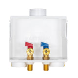 Eastman 60250 1/2 in. Crimp PEX Center Drain Washing Machine Outlet Box with Ball Valves - 3