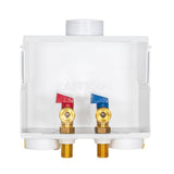 Eastman 60250 1/2 in. Crimp PEX Center Drain Washing Machine Outlet Box with Ball Valves - 3
