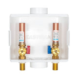 Eastman 60253 1/2 in. Sweat Center Drain Washing Machine Outlet Box with Hammer Arrestors - 3