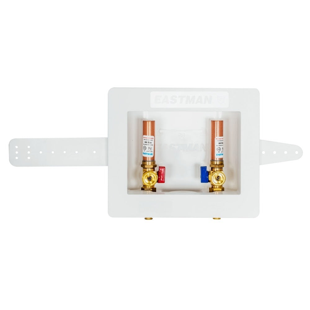 Eastman 60254 1/2 in. Expansion PEX Center Drain Washing Machine Outlet Box with Hammer Arresters - 2