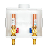 Eastman 60254 1/2 in. Expansion PEX Center Drain Washing Machine Outlet Box with Hammer Arresters - 3