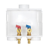 Eastman 60261 1/2 in. Expansion PEX Dual Drain Washing Machine Outlet Box with 1/4-Turn Ball Valves - 3