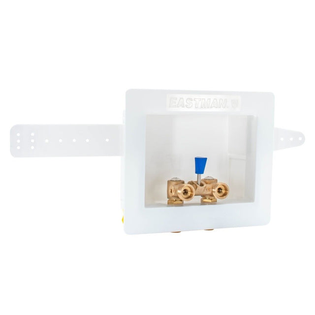 Eastman 60267 1/2 in. Sweat 1-Lever Dual Drain Washing Machine Outlet Box