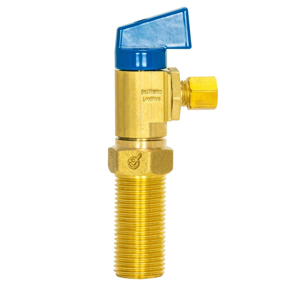 Eastman 60284 Brass Ice Maker Outlet Box Ball Valve 1/2 in MIP Sweat x 1/4 in Compression - 2
