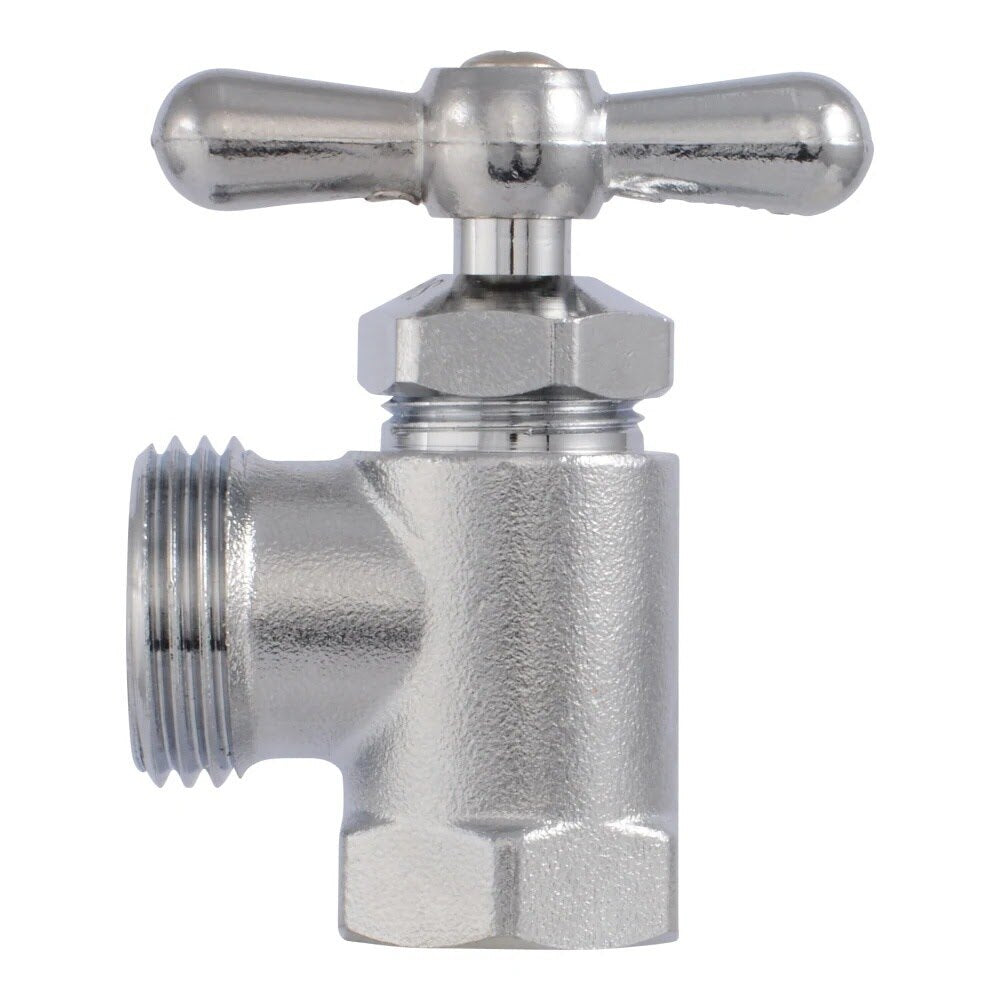Eastman 60303 1/2 in. FIP x 3/4 in. MHT Chrome Plated Brass Multi Turn Washing Machine Valve - 4