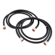 Eastman 60304P 8 ft Black PVC Washing Machine Hoses with Brass Fittings (2 Pack)