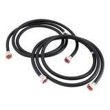 Eastman 60304P 8 ft Black PVC Washing Machine Hoses with Brass Fittings (2 Pack)